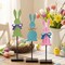 3 Pcs Easter Bunny Table Decorations Wooden Bunny Tabletop Decor Rustic Rabbit Block Sign Farmhouse Spring Centerpiece Easter Decor for Home Mantel Office Desk
